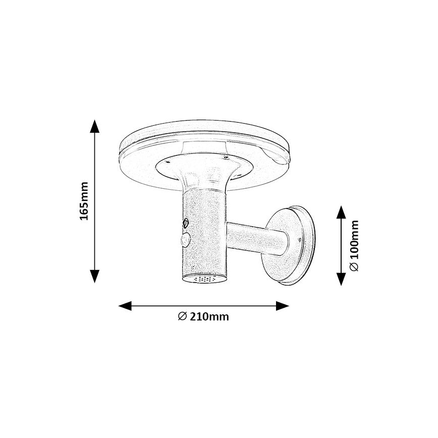 Rabalux - Светодиодный светильник на солнечной батарее с датчиком LED/10W/3,7V IP44 2500 mAh