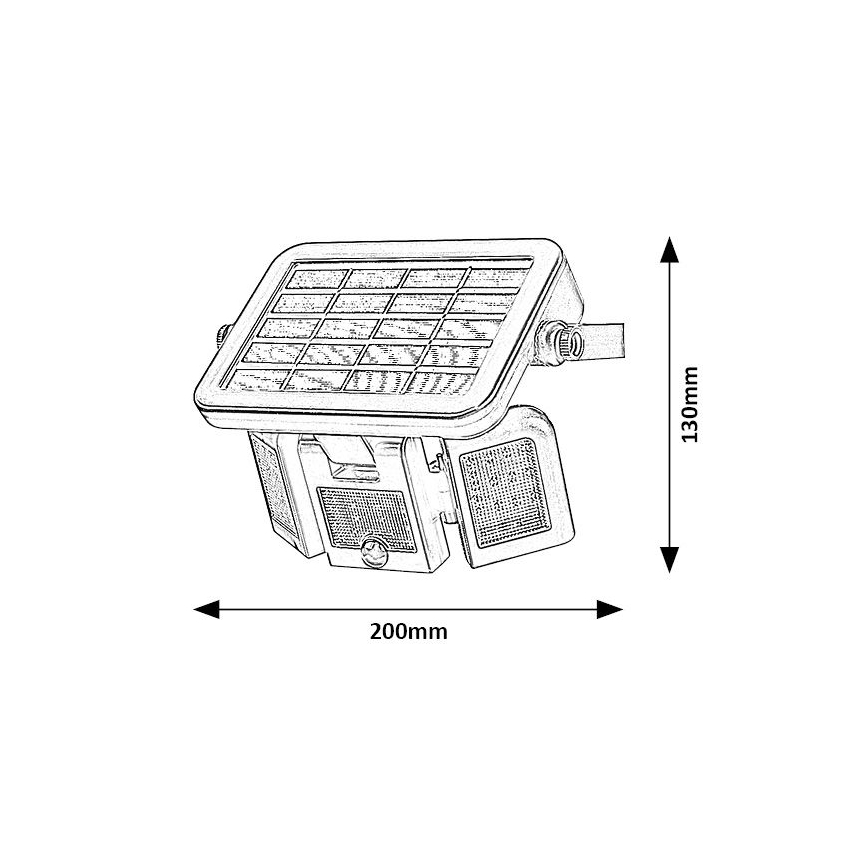 Rabalux - Светодиодный прожектор на солнечной батарее с датчиком LED/9,6W/3,7V IP44