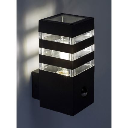 Rabalux - Уличный настенный светильник с датчиком 1xE27/12W/230V IP44