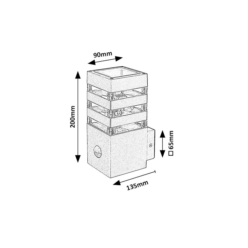 Rabalux - Вуличний настінний світильник з датчиком 1xE27/12W/230V IP44