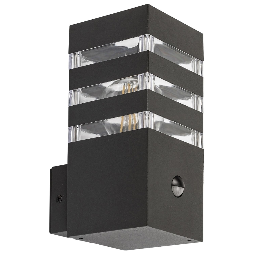 Rabalux - Вуличний настінний світильник з датчиком 1xE27/12W/230V IP44