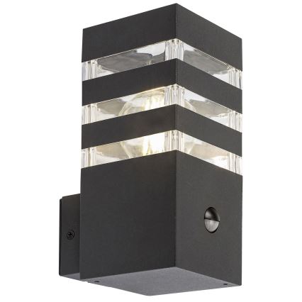 Rabalux - Вуличний настінний світильник з датчиком 1xE27/12W/230V IP44