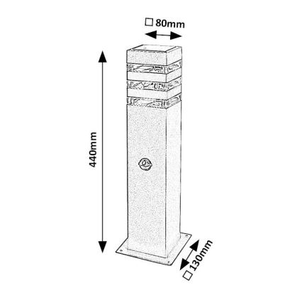 Rabalux - Вулична лампа з датчиком 1xE27/12W/230V IP44