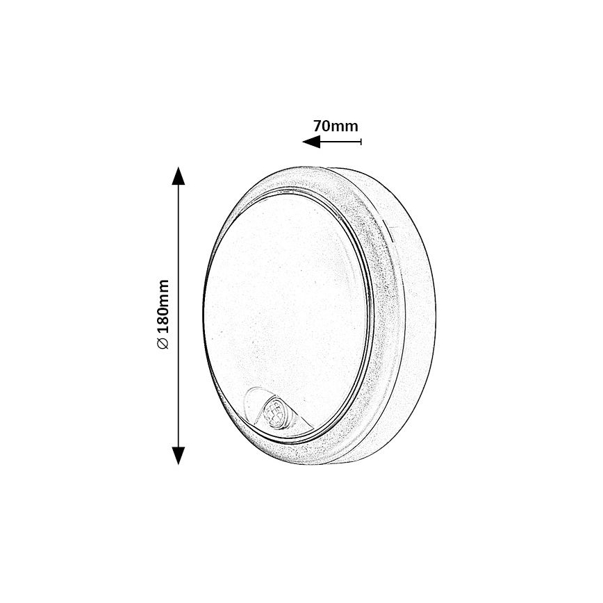 Rabalux - Вуличний світлодіодний настінний світильник з датиком LED/15W/230V IP54