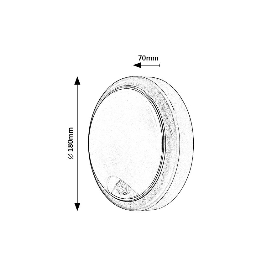 Rabalux - Уличный светодиодный настенный светильник с датчиком LED/15W/230V IP54