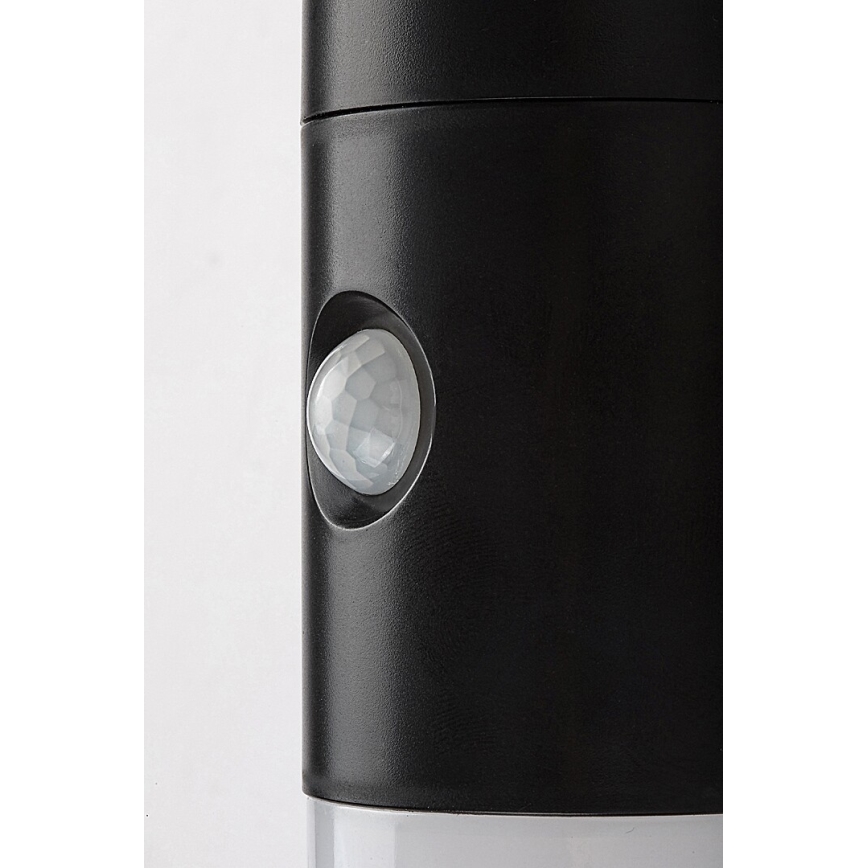 Rabalux - Світильник на сонячній батареї з LED RGB, настінний, з датчиком, LED/1W/3,7V IP44, чорний, 1200 мАг