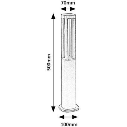 Rabalux - Вулична світлодіодна лампа LED/7W/230V IP54 антрацит