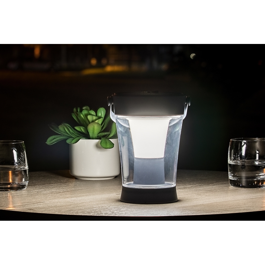 Rabalux - Светодиодный RGB солнечный светильник с диммером LED/3W/3,7V IP54 антрацит 2000 мАч