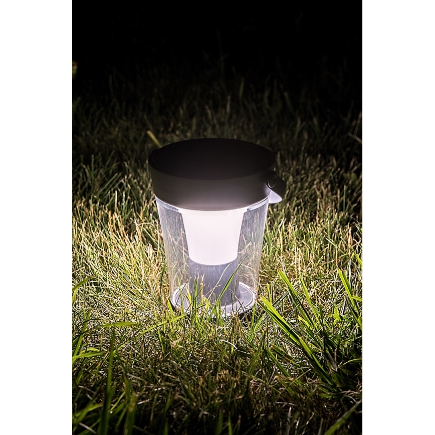 Rabalux - Світильник на сонячній батареї з LED RGB, димований, LED/3W/3,7V IP54, антрацит, 2000 мАг