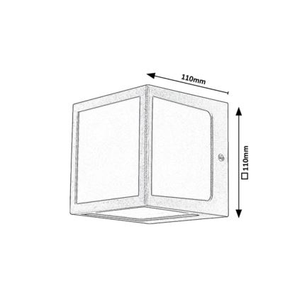 Rabalux - LED Зовнішній настінний світильник LED/10W/230V IP54 антрацит