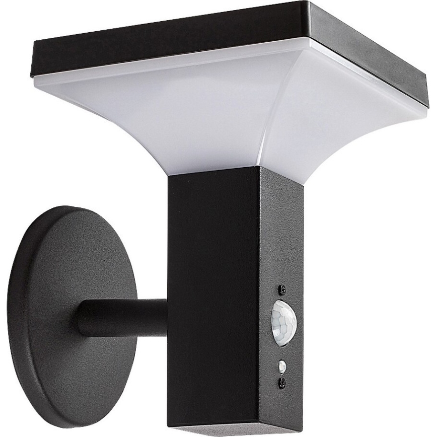 Rabalux - Светодиодный настенный светильник на солнечной батарее с датчиком LED/4W/230V IP44 черный