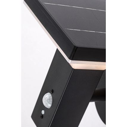 Rabalux - Светодиодный настенный светильник на солнечной батарее с датчиком LED/4W/230V IP44 черный