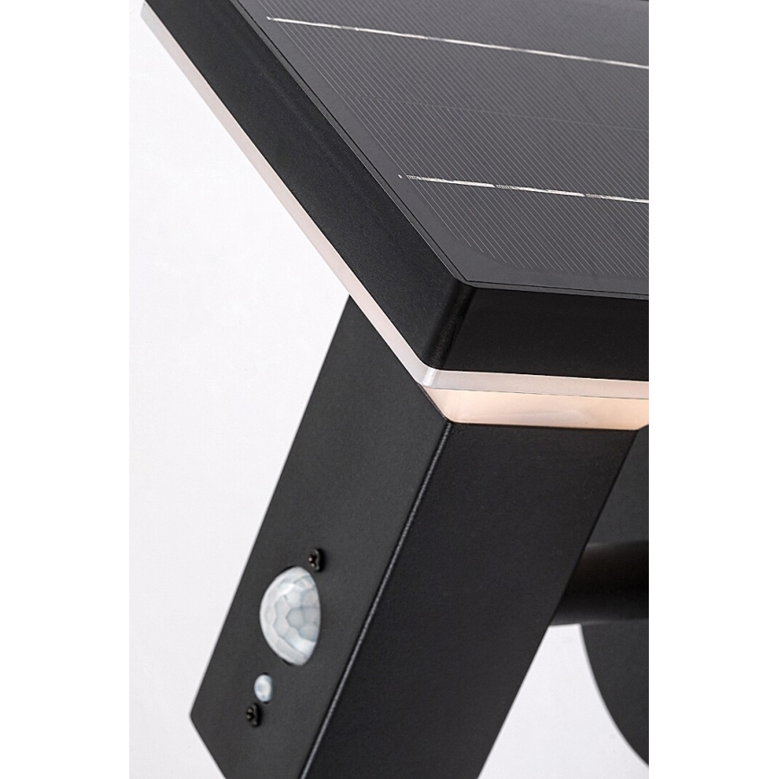 Rabalux - Светодиодный настенный светильник на солнечной батарее с датчиком LED/4W/230V IP44 черный