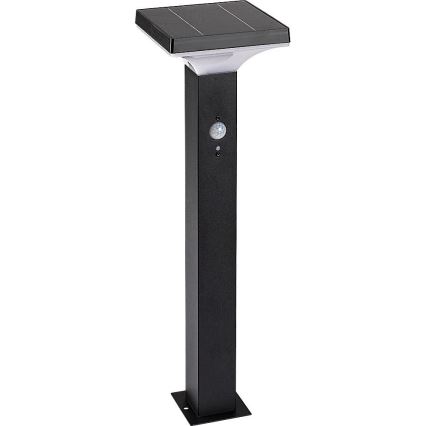 Rabalux - Світлодіодний сонячний ліхтар із сенсором LED/4W/3,7V IP44 чорний 2200 мАг