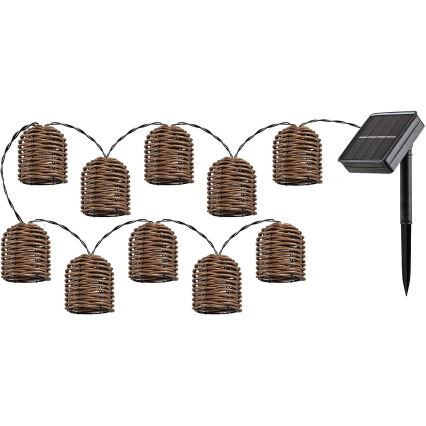 Rabalux - Светодиодная солнечная гирлянда 10xLED/0,6Вт/1,2В 5 м IP44 600 мАч