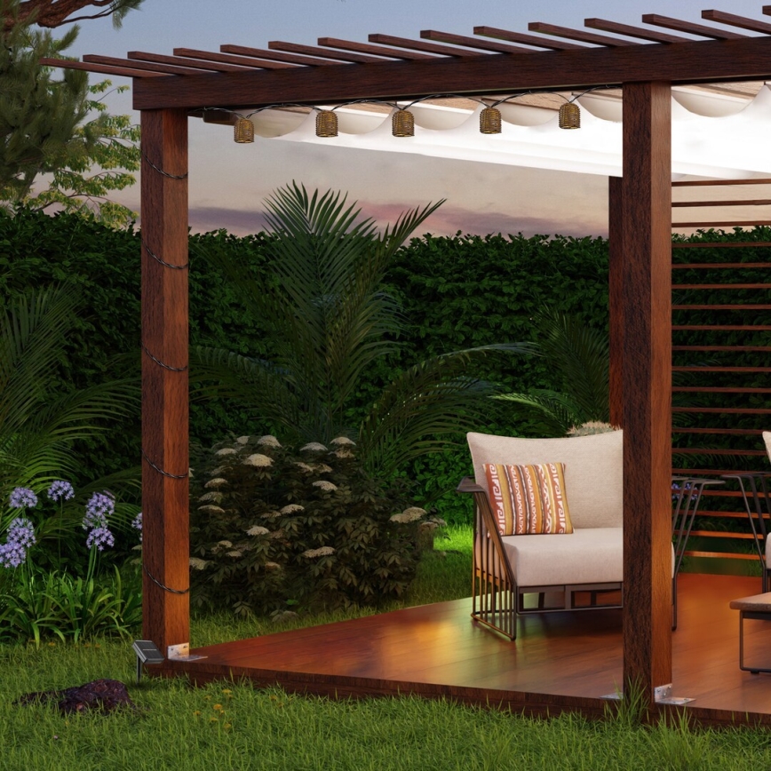 Rabalux - Світлодіодний сонячний ланцюг 10xLED/0,6W/1,2V 5 м IP44 600 мАг