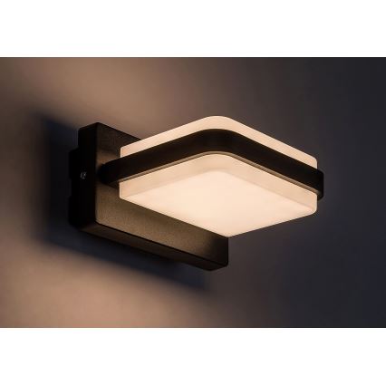 Rabalux - Вуличний світлодіодний настінний світильник LED/12W/230V IP44 чорний