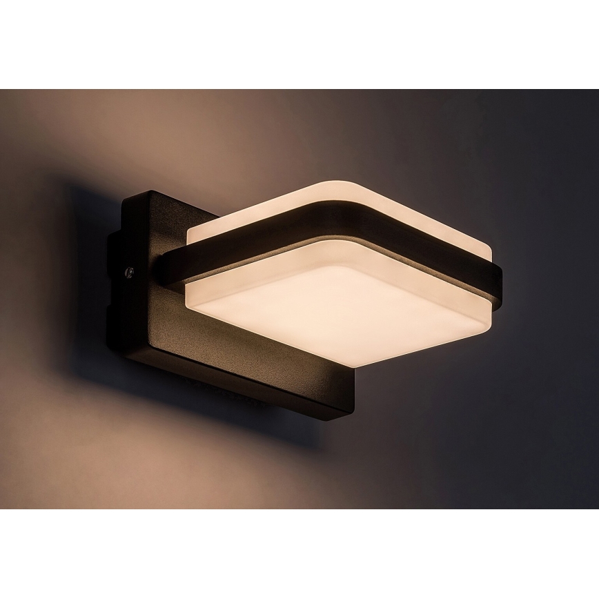 Rabalux - Вуличний світлодіодний настінний світильник LED/12W/230V IP44 чорний