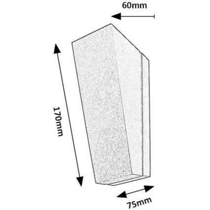 Rabalux - Вуличний світлодіодний настінний світильник LED/3W/230V IP65 антрацит