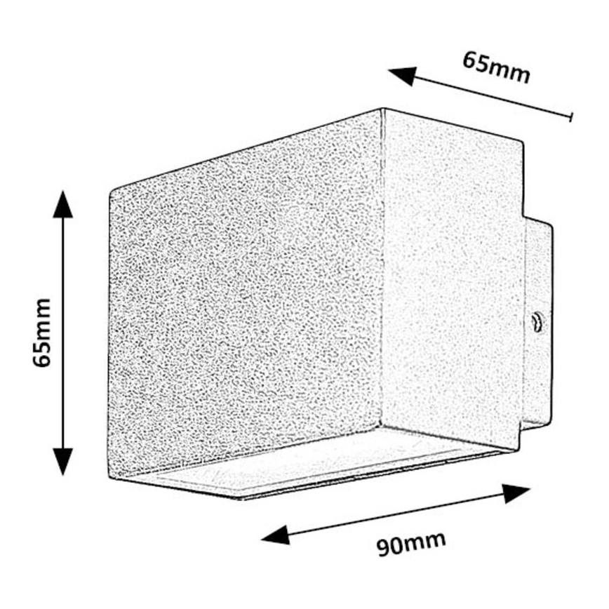 Rabalux - Уличный светодиодный настенный светильник LED/7W/230V IP54 черный