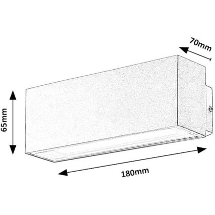 Rabalux - Вуличний світлодіодний настінний світильник LED/10W/230V IP54 білий