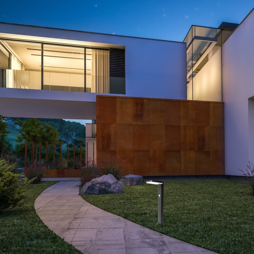 Rabalux - Світлодіодний регульований сонячний вуличний світильник із сенсором LED/4,4W/3,7V IP54 антрацит 2200 мАг