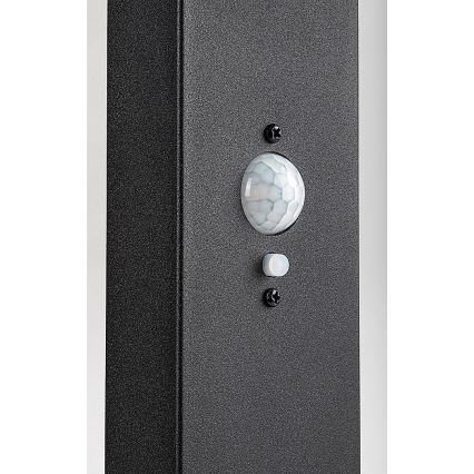 Rabalux - Світлодіодний регульований сонячний вуличний світильник із сенсором LED/4,4W/3,7V IP54 антрацит 2200 мАг