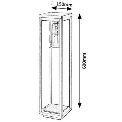 Rabalux - Уличная лампа 1xE27/15W/230V IP54 черный