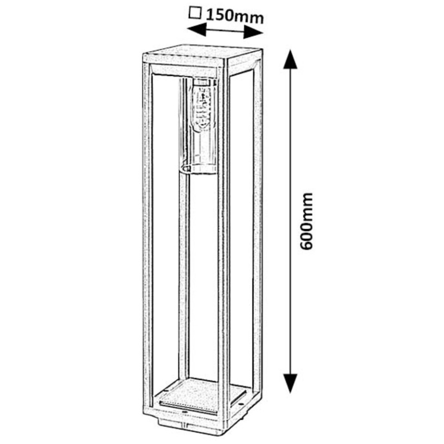 Rabalux - Вулична лампа 1xE27/15W/230V IP54 чорний