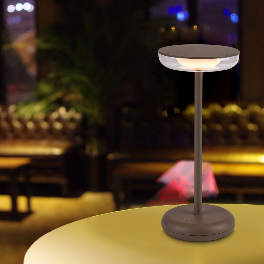 Rabalux - Вулична акумуляторна LED лампа з регулюванням яскравості LED/6W/5V IP44 1800 mAh коричневий