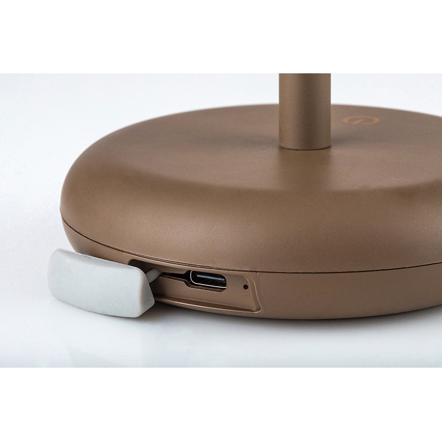 Rabalux - Вулична акумуляторна LED лампа з регулюванням яскравості LED/6W/5V IP44 1800 mAh коричневий