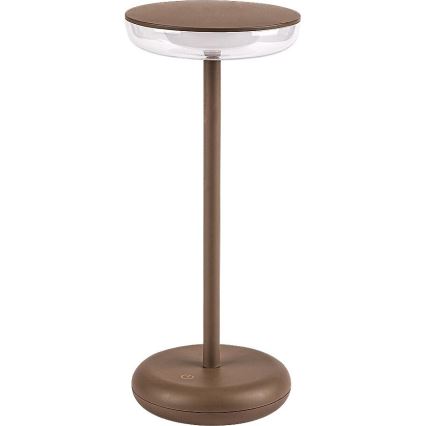 Rabalux - Вулична акумуляторна LED лампа з регулюванням яскравості LED/6W/5V IP44 1800 mAh коричневий