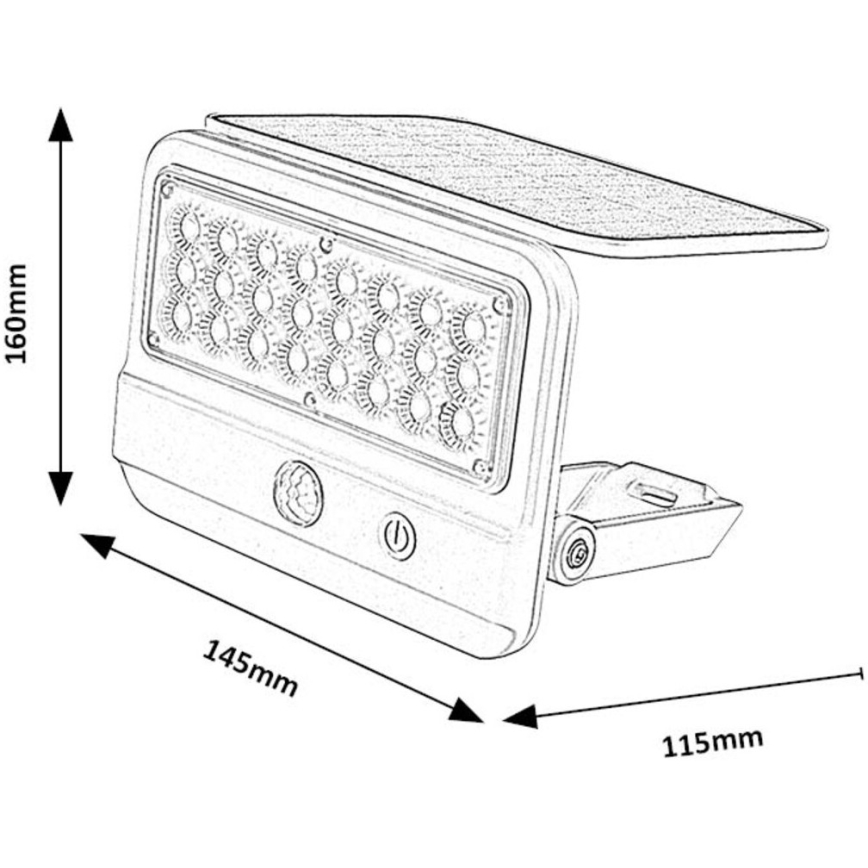 Rabalux - Светодиодный настенный светильник на солнечной батарее с датчиком LED/7W/3,7V IP54 белый