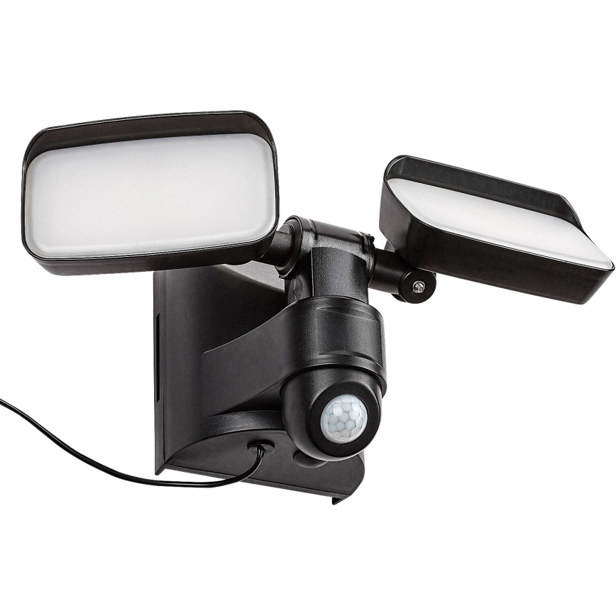 Rabalux - Гнучкий світильник на сонячній батареї з датчиком і зовнішньою панеллю 2xLED/5W/3,7V IP54 чорний 600 мАг