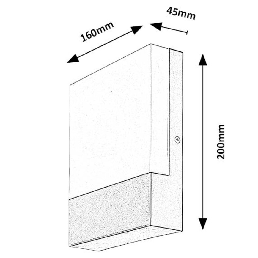 Rabalux - Вуличний світлодіодний настінний світильник LED/10W/230V IP44 чорний