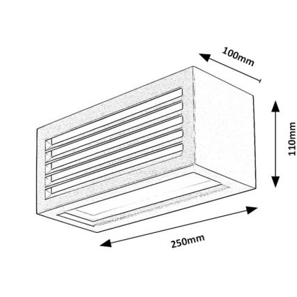 Rabalux - Уличный светодиодный настенный светильник LED/10W/230V IP54 черный