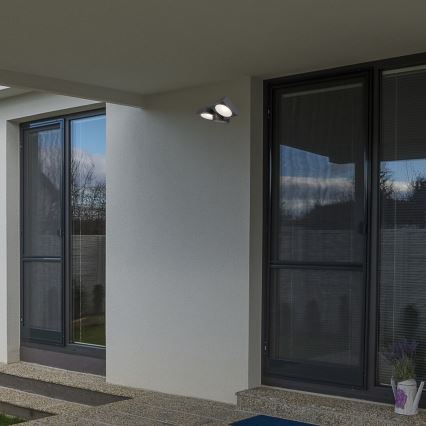 Rabalux - Уличный светодиодный настенный гибкий светильник 2xLED/7W/230V IP54 антрацит
