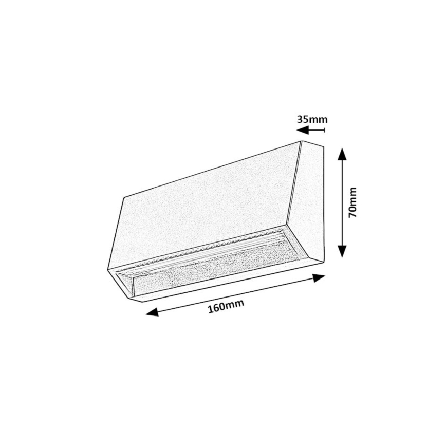 Rabalux - Вуличний світлодіодний настінний світильник LED/3W/230V IP54