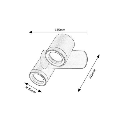 Rabalux - Вуличний настінний світильник 2xGU10/35W/230V IP44