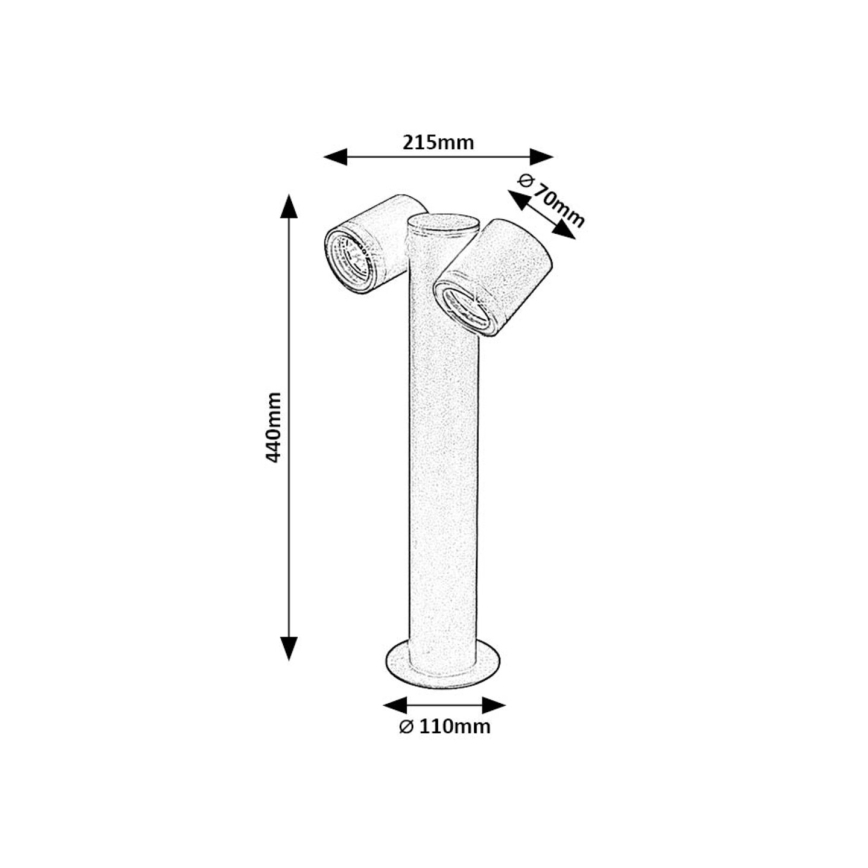 Rabalux - Вулична лампа 2xGU10/35W/230V IP44