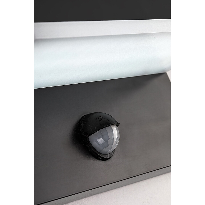 Rabalux - Уличный светодиодный настенный светильник с датчиком LED/9W/230V 2700/4000/6500K IP54 черный