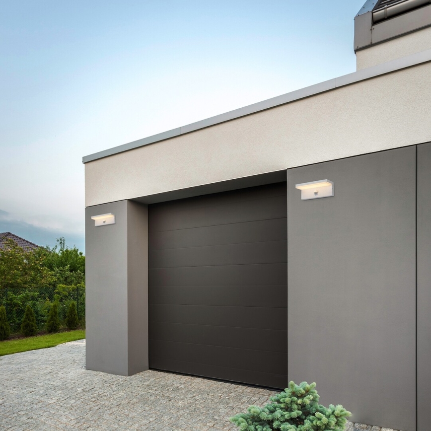 Rabalux - LED Вуличний настінний світильник з датчиком LED/9W/230V 2700/4000/6500K IP54 білий