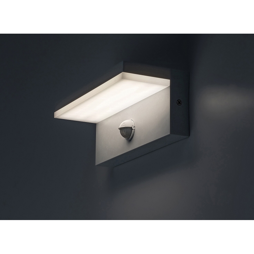 Rabalux - LED Вуличний настінний світильник з датчиком LED/9W/230V 2700/4000/6500K IP54 білий