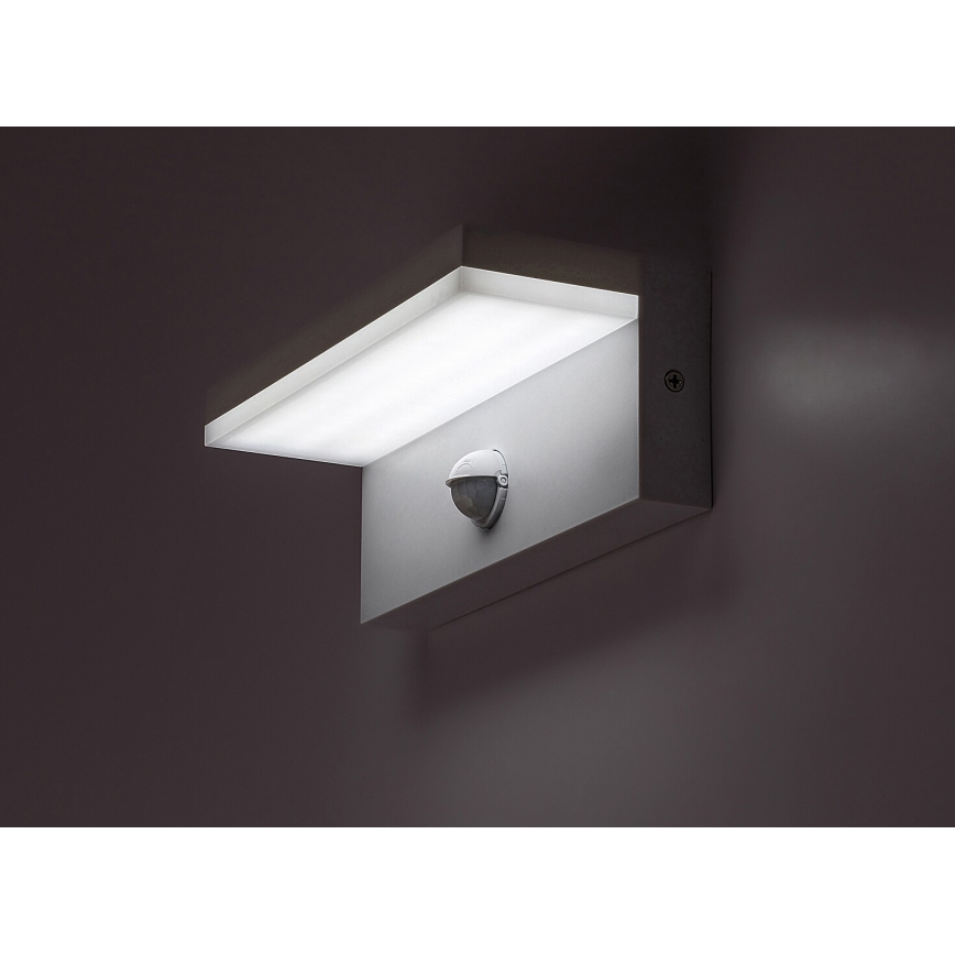 Rabalux - LED Вуличний настінний світильник з датчиком LED/9W/230V 2700/4000/6500K IP54 білий