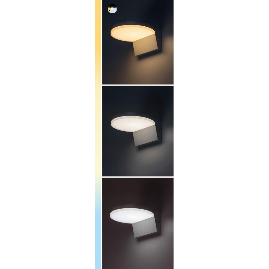 Rabalux - Уличный светодиодный настенный светильник LED/9W/230V 2700/4000/6500K IP54 черный