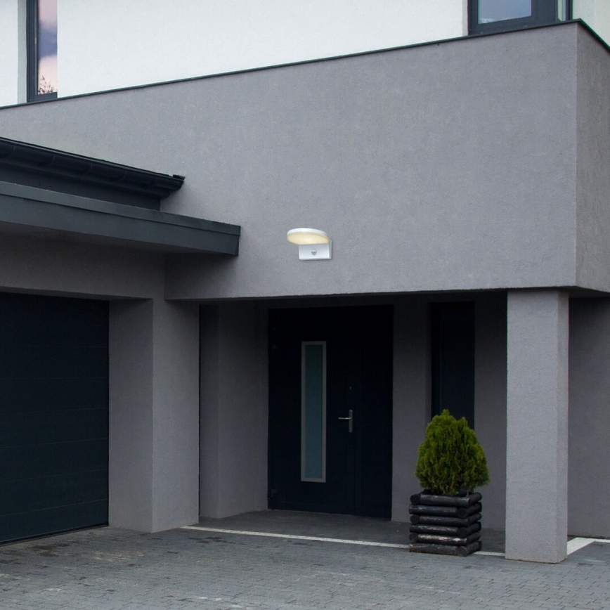 Rabalux - LED Вуличний настінний світильник з датчиком LED/9W/230V 2700/4000/6500K IP54 білий