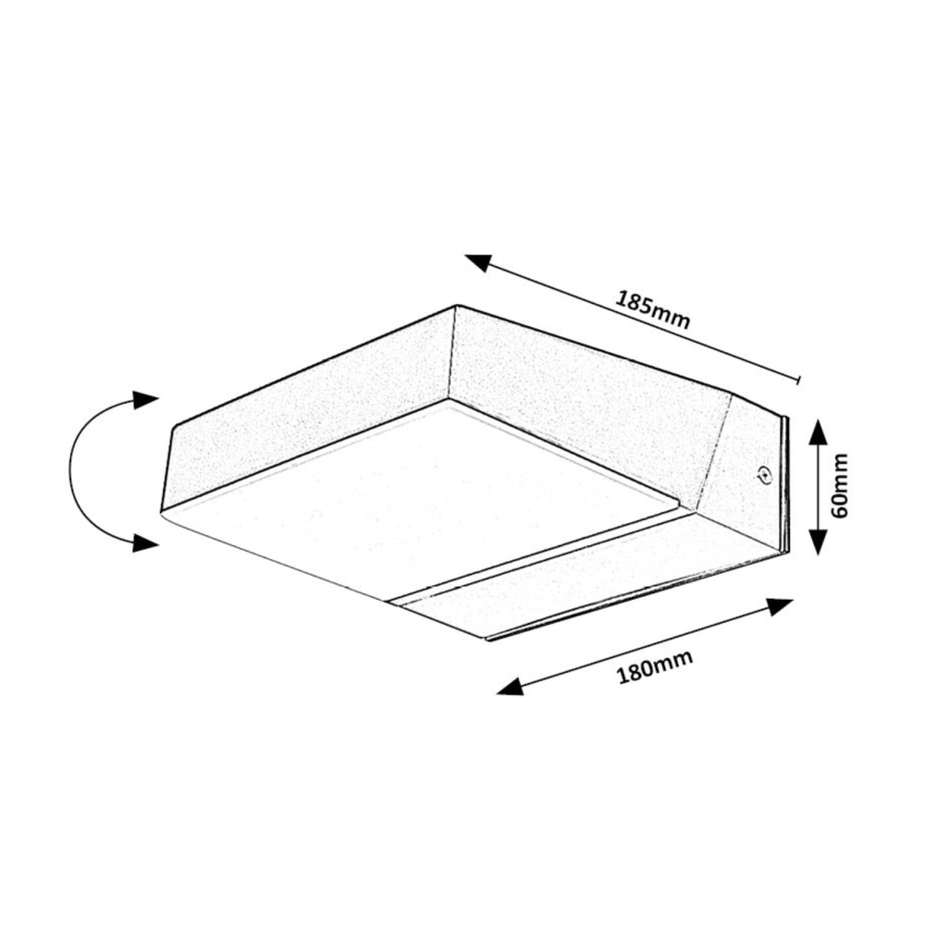 Rabalux - Вуличний світлодіодний настінний світильник LED/14W/230V 2700/4000/6500K IP54