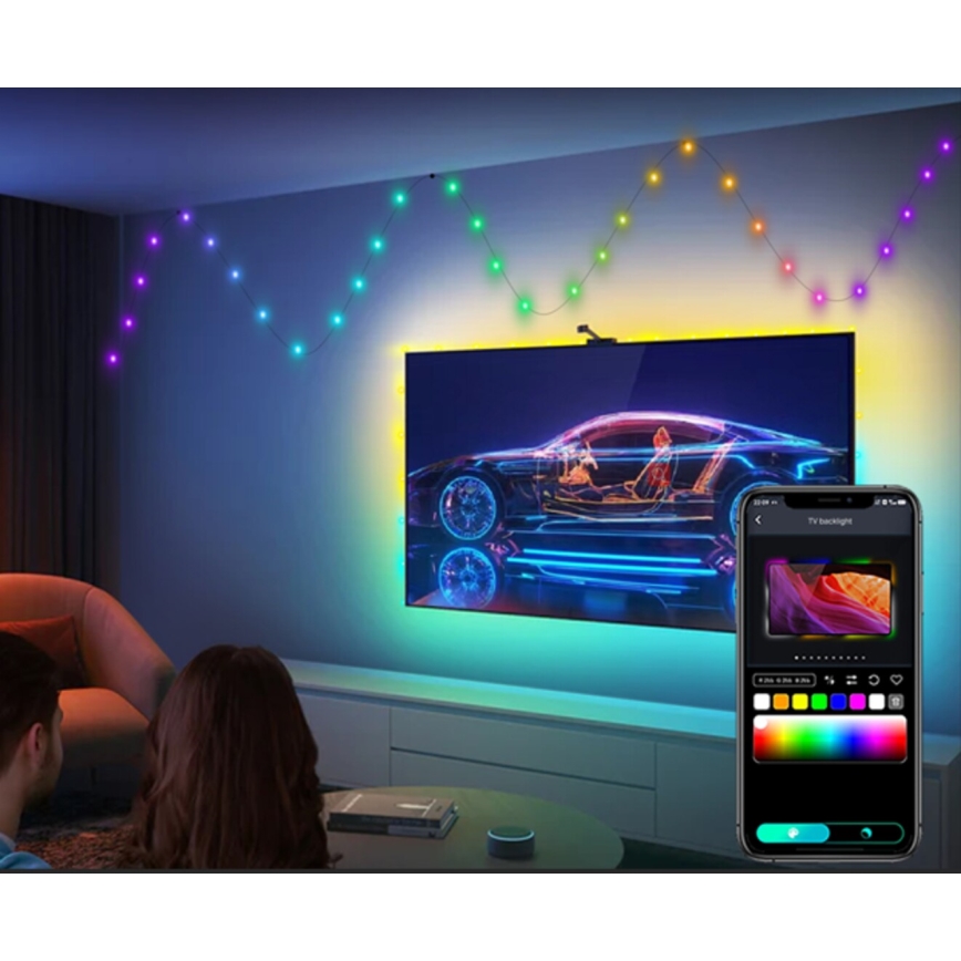 Rabalux - Світлодіодна RGB-стрічка LED/2,8W/5V 5м IP44 WiFi + пульт дистанційного керування