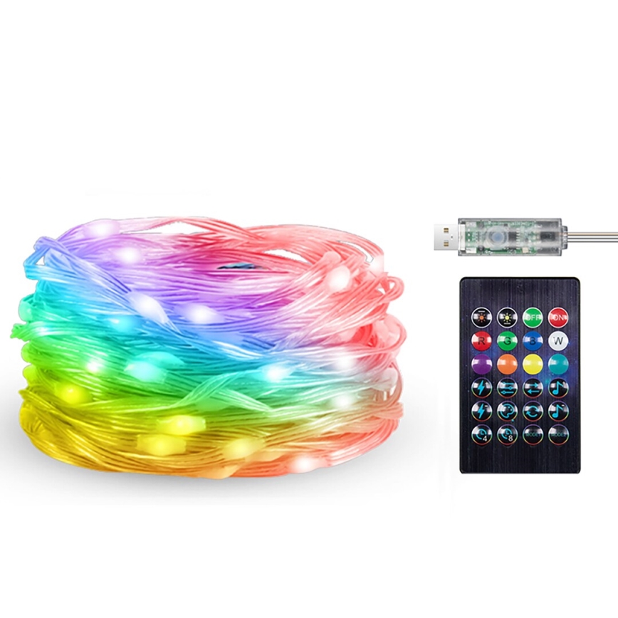 Rabalux - Світлодіодна RGB-стрічка LED/3,2W/5V 10м IP44 Wi-Fi + пульт дистанційного керування
