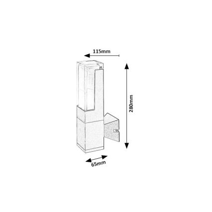 Rabalux - Уличный светодиодный настенный светильник LED/7W/230V 2700/4000/6000K IP54